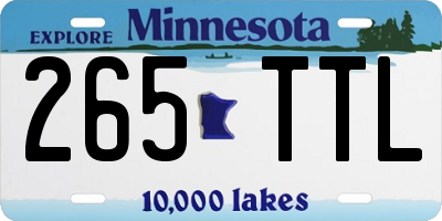MN license plate 265TTL