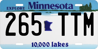 MN license plate 265TTM