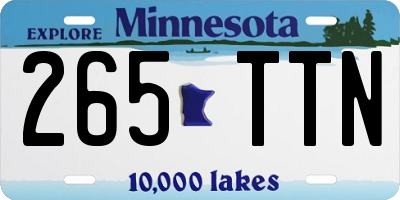 MN license plate 265TTN