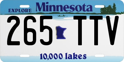 MN license plate 265TTV