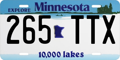 MN license plate 265TTX