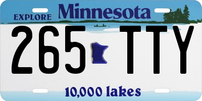 MN license plate 265TTY