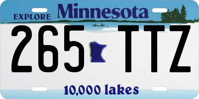 MN license plate 265TTZ