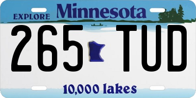 MN license plate 265TUD