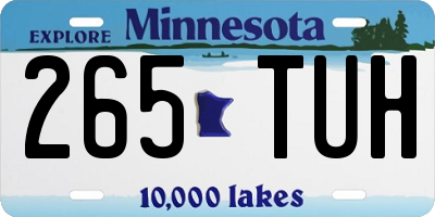 MN license plate 265TUH
