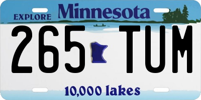 MN license plate 265TUM