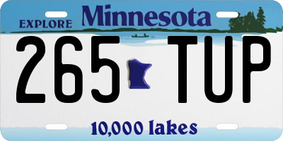 MN license plate 265TUP