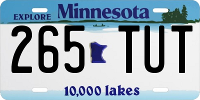 MN license plate 265TUT