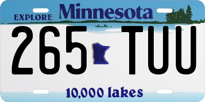 MN license plate 265TUU
