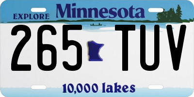 MN license plate 265TUV