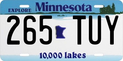 MN license plate 265TUY