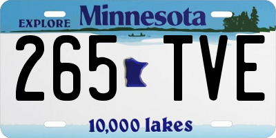 MN license plate 265TVE