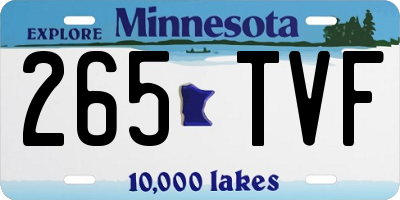MN license plate 265TVF