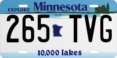 MN license plate 265TVG