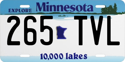 MN license plate 265TVL