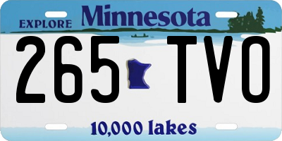 MN license plate 265TVO