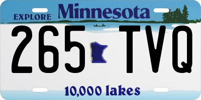 MN license plate 265TVQ