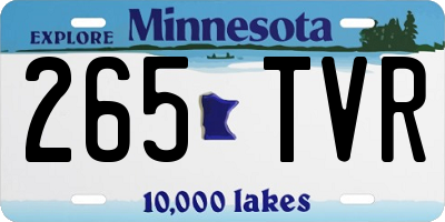 MN license plate 265TVR