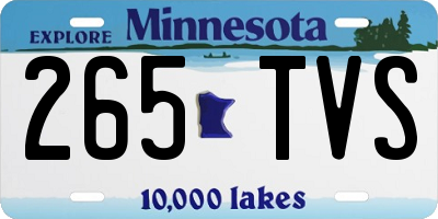 MN license plate 265TVS