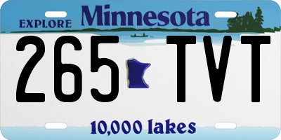 MN license plate 265TVT