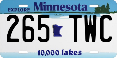 MN license plate 265TWC