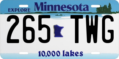 MN license plate 265TWG
