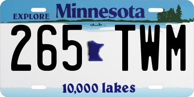 MN license plate 265TWM