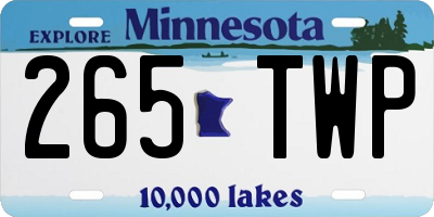MN license plate 265TWP