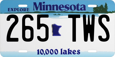 MN license plate 265TWS