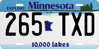MN license plate 265TXD
