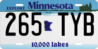 MN license plate 265TYB