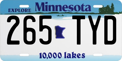 MN license plate 265TYD