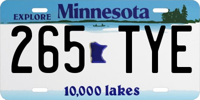 MN license plate 265TYE