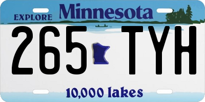 MN license plate 265TYH