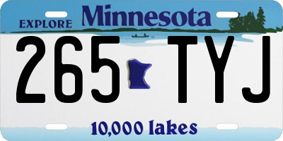 MN license plate 265TYJ