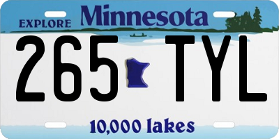 MN license plate 265TYL