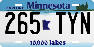 MN license plate 265TYN