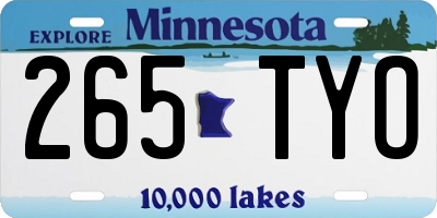 MN license plate 265TYO