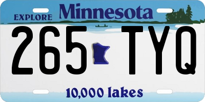MN license plate 265TYQ
