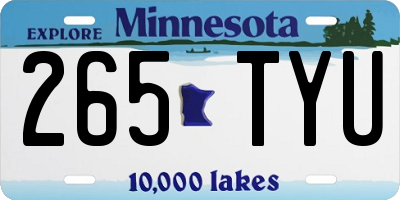 MN license plate 265TYU