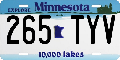 MN license plate 265TYV