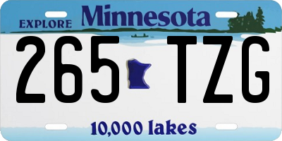 MN license plate 265TZG