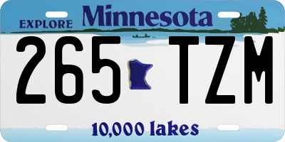 MN license plate 265TZM