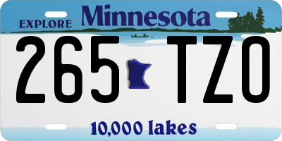 MN license plate 265TZO