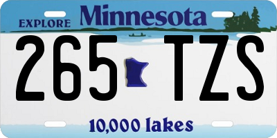 MN license plate 265TZS
