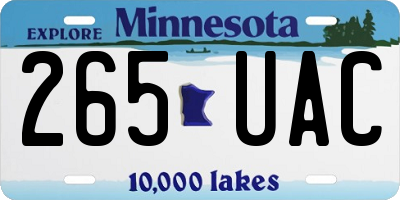 MN license plate 265UAC