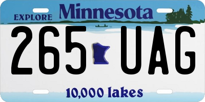 MN license plate 265UAG
