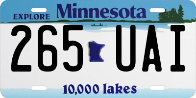 MN license plate 265UAI