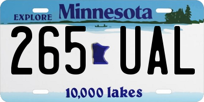 MN license plate 265UAL