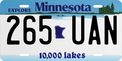 MN license plate 265UAN